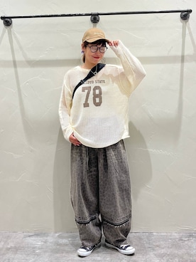 「アイテム（インナーウェア/肌着）」を使った、mocoさん（レディース・165cm）の秋コーディネート