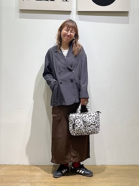 「アイテム（ハンドバッグ、その他）」を使った、mocoさん（レディース・165cm）の秋コーディネート
