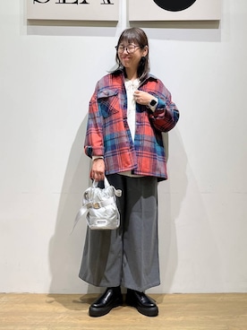「アイテム（その他アウター）」を使った、mocoさん（レディース・165cm・30代）の秋コーディネート