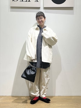 「アイテム（チュニック）」を使った、mocoさん（レディース・165cm・30代）の冬コーディネート