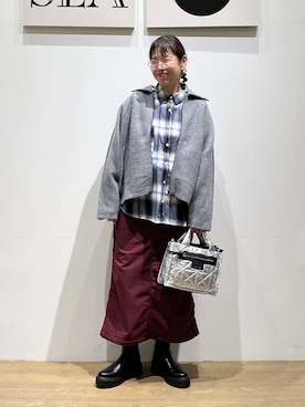 「アイテム（ブルゾン）」を使った、mocoさん（レディース・165cm・30代）の秋コーディネート