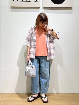 「アイテム（アクセサリー）」を使った、mocoさん（レディース・165cm・30代）の春コーディネート