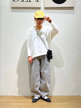 「アイテム（帽子）」を使った、mocoさん（レディース・165cm・30代）の秋コーディネート