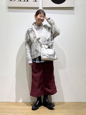 「アイテム（ニット/セーター）」を使った、mocoさん（レディース・165cm・40代）の秋コーディネート