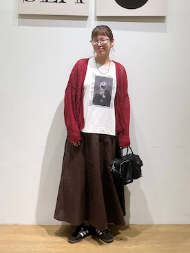 「アイテム（カーディガン/ボレロ）」を使った、mocoさん（レディース・165cm・30代）の夏コーディネート