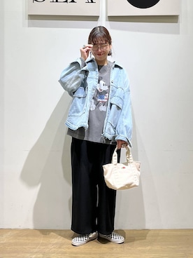 「BAYFLOW（ベイフロー）のアイテム」を使った、mocoさん（レディース・165cm）の春コーディネート