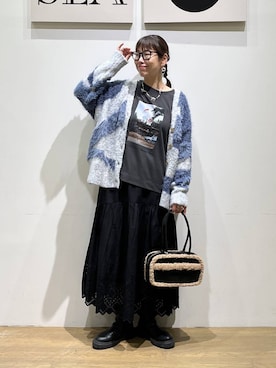 「アイテム（メガネ）」を使った、mocoさん（レディース・165cm・40代）の秋コーディネート