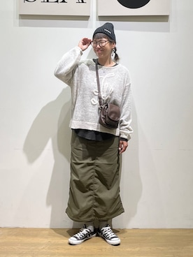 「アイテム（帽子）」を使った、mocoさん（レディース・165cm・40代）の秋コーディネート