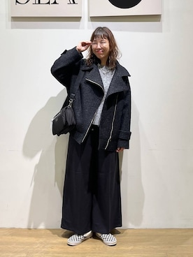「BAYFLOW（ベイフロー）のアイテム（その他アウター）」を使った、mocoさん（レディース・165cm）の秋コーディネート