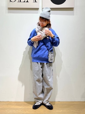 「アイテム（帽子）」を使った、mocoさん（レディース・165cm・30代）の秋コーディネート