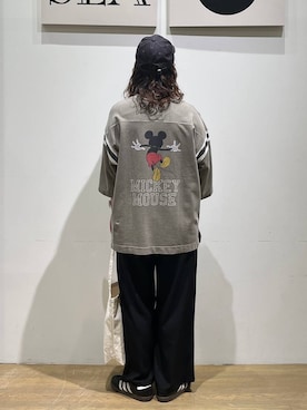 「BAYFLOW（ベイフロー）のアイテム（帽子）」を使った、mocoさん（レディース・165cm）の冬コーディネート