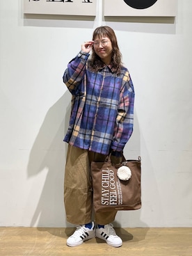 「studio CLIP（スタディオクリップ）のアイテム」を使った、mocoさん（レディース・165cm）の秋コーディネート