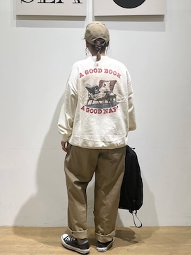 「アイテム（パンツ）」を使った、mocoさん（レディース・165cm・40代）の秋コーディネート