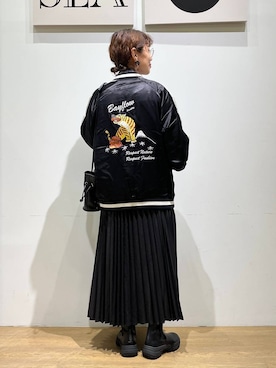 「BAYFLOW（ベイフロー）の[ヒップまでカバーできる]アソートチェックBIGシャツ（シャツ/ブラウス）」を使った、mocoさん（レディース・165cm）の秋コーディネート