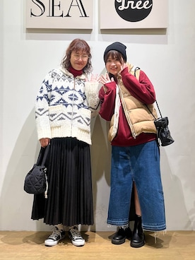 「アイテム（帽子）」を使った、mocoさん（レディース・165cm・30代）の秋コーディネート