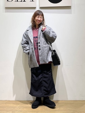 「アイテム（テーラードジャケット）」を使った、mocoさん（レディース・165cm・30代）の秋コーディネート