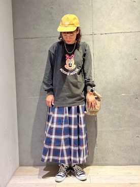 「アイテム（帽子）」を使った、mocoさん（レディース・165cm・30代）の秋コーディネート