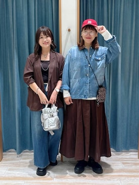 「アイテム（デニムジャケット）」を使った、mocoさん（レディース・165cm・30代）の秋コーディネート