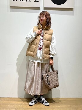 「アイテム（アクセサリー）」を使った、mocoさん（レディース・165cm・30代）の秋コーディネート