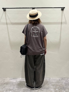 「niko and...（ニコアンド）の【NKJ 2025AW】REMAKE BARREL DENIM（デニムパンツ）」を使った、mocoさん（レディース・165cm）の夏コーディネート