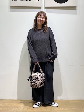 「BAYFLOW（ベイフロー）のアイテム（パンツ）」を使った、mocoさん（レディース・165cm）の春コーディネート