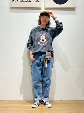 「アイテム（帽子）」を使った、mocoさん（レディース・165cm・30代）の秋コーディネート