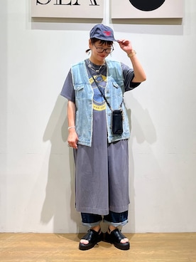 「アイテム（ワンピース/ドレス）」を使った、mocoさん（レディース・165cm・40代）の夏コーディネート