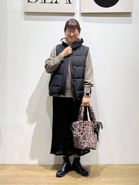 「アイテム（ベスト）」を使った、mocoさん（レディース・165cm・40代）の秋コーディネート