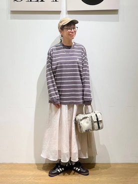 「アイテム（キャップ）」を使った、mocoさん（レディース・165cm・40代）の夏コーディネート
