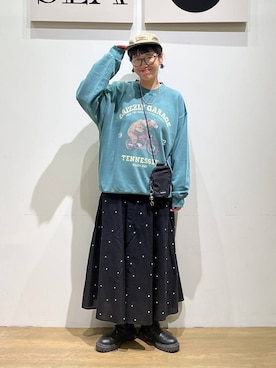 「アイテム（帽子）」を使った、mocoさん（レディース・165cm・40代）の秋コーディネート