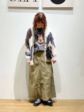「アイテム（アクセサリー）」を使った、mocoさん（レディース・165cm・30代）の秋コーディネート