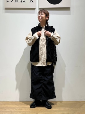 「アイテム（ベスト）」を使った、mocoさん（レディース・165cm・30代）の秋コーディネート