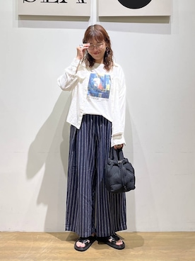 「BAYFLOW（ベイフロー）のアイテム（トップス）」を使った、mocoさん（レディース・165cm）の春コーディネート