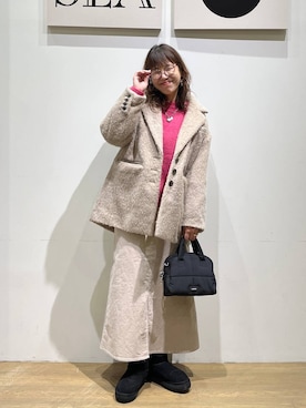 「アイテム（テーラードジャケット）」を使った、mocoさん（レディース・165cm・40代）の冬コーディネート