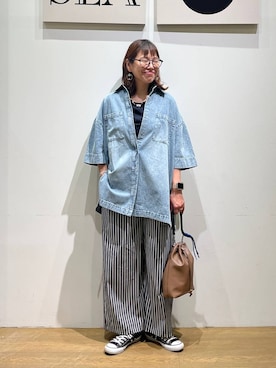 「アイテム（アクセサリー）」を使った、mocoさん（レディース・165cm・40代）の夏コーディネート