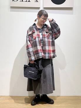 「アイテム（その他アウター）」を使った、mocoさん（レディース・165cm・30代）の秋コーディネート