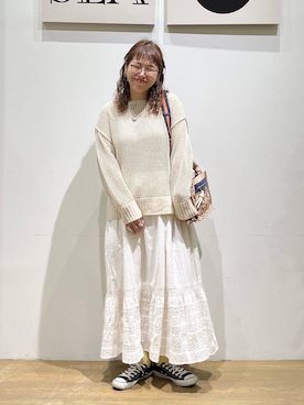 「BAYFLOW（ベイフロー）のアイテム（バッグ）」を使った、mocoさん（レディース・165cm）の春コーディネート