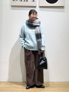 「アイテム（ハンドバッグ）」を使った、mocoさん（レディース・165cm・30代）の冬コーディネート