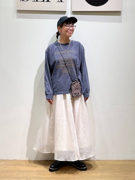 「アイテム（スカート）」を使った、mocoさん（レディース・165cm・30代）の夏コーディネート