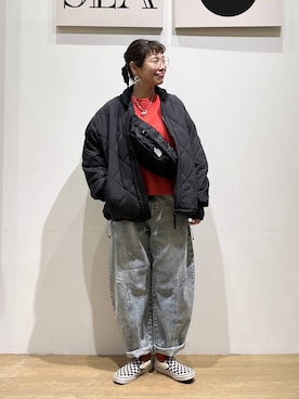 「アイテム（レッグウェア）」を使った、mocoさん（レディース・165cm・30代）の秋コーディネート