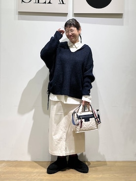 「アイテム（ブーツ）」を使った、mocoさん（レディース・165cm・40代）の秋コーディネート