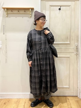 「アイテム（ショルダーバッグ）」を使った、mocoさん（レディース・165cm・40代）の秋コーディネート