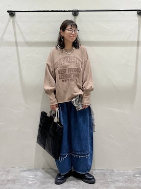 「アイテム（スウェット）」を使った、mocoさん（レディース・165cm・40代）の秋コーディネート