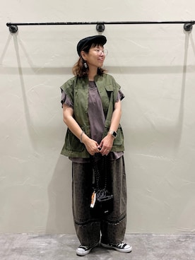 「アイテム（バッグ）」を使った、mocoさん（レディース・165cm・40代）の夏コーディネート