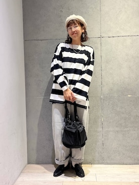 「アイテム（帽子）」を使った、mocoさん（レディース・165cm・30代）の秋コーディネート