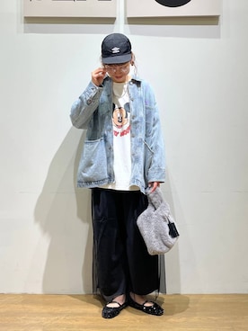 「アイテム（帽子）」を使った、mocoさん（レディース・165cm・30代）の秋コーディネート