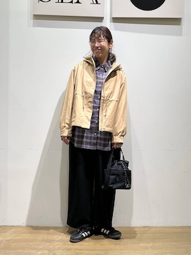 「GERRY（ジェリー）のアイテム（バッグ）」を使った、mocoさん（レディース・165cm）の春コーディネート