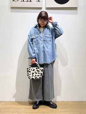 「アイテム（トートバッグ）」を使った、mocoさん（レディース・165cm・30代）の秋コーディネート