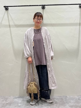 「アイテム（バッグ）」を使った、mocoさん（レディース・165cm・40代）の秋コーディネート