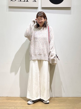 「BAYFLOW（ベイフロー）のアイテム（ショルダーバッグ）」を使った、mocoさん（レディース・165cm）の秋コーディネート